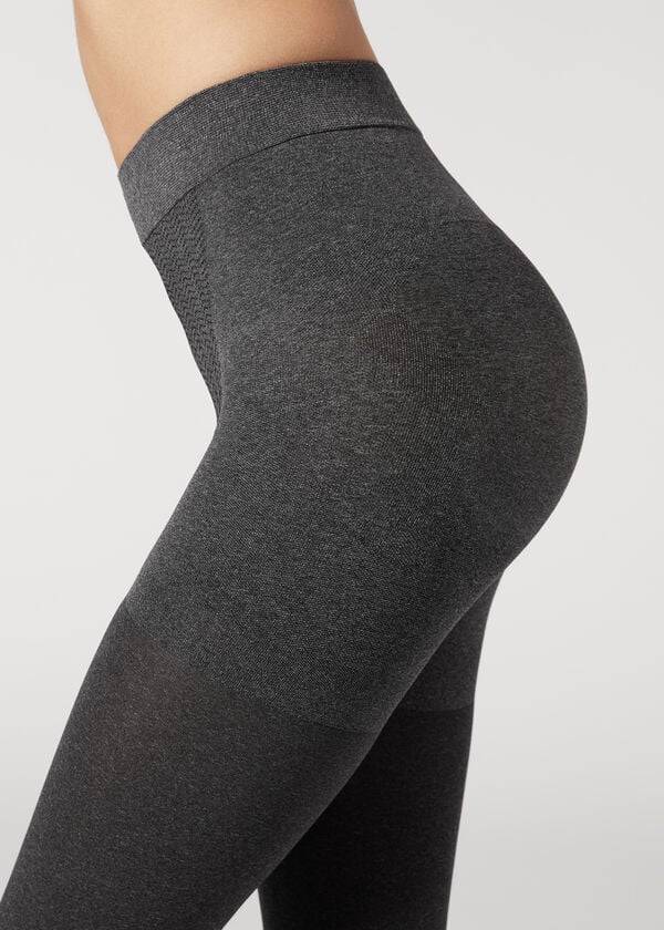 Calzedonia 80 Denier Super Opaque Total Shaper Hardloopbroek Dames Grijs | NL3144PQ