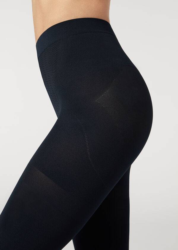 Calzedonia 80 Denier Super Opaque Total Shaper Hardloopbroek Dames Blauw | NL3145OR