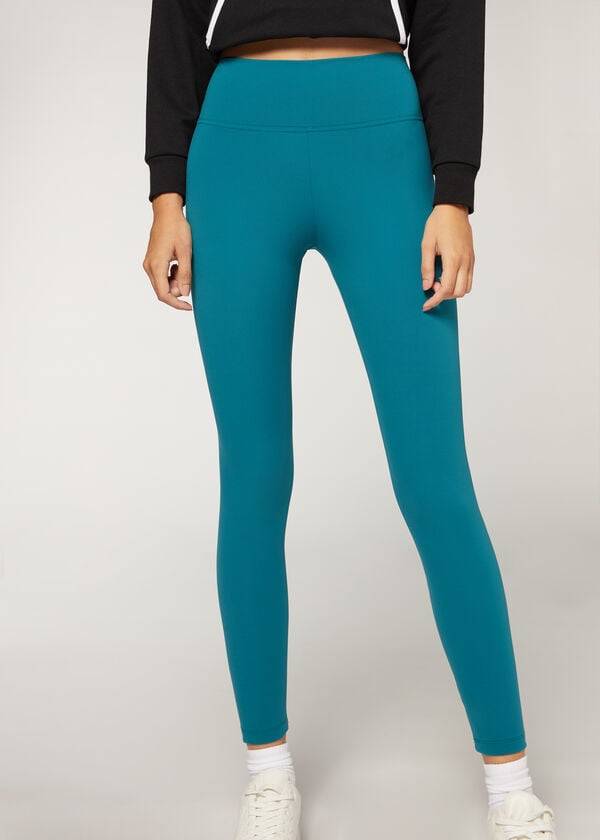 Calzedonia Active Leggings Dames Blauw | NL1572GL