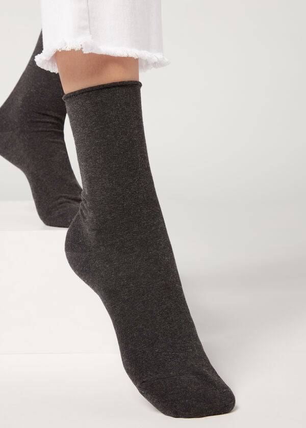 Calzedonia Ankle with Cashmere Kort Sokken Dames Grijs Zwart | NL1847RW