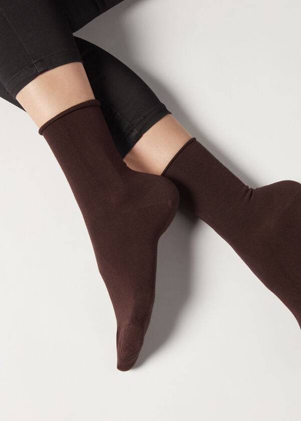 Calzedonia Ankle with Cashmere Kort Sokken Dames Bruin | NL1851IS