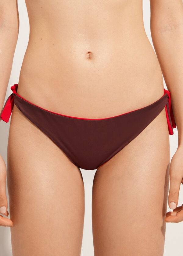 Calzedonia Bow Brazilian Indonesia Eco Bikinibroekjes Dames Rood | NL2888IS