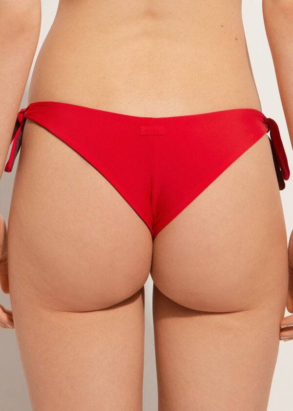 Calzedonia Bow Brazilian Indonesia Eco Bikinibroekjes Dames Rood | NL2888IS