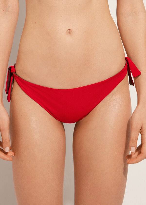 Calzedonia Bow Brazilian Indonesia Eco Bikinibroekjes Dames Rood | NL2888IS