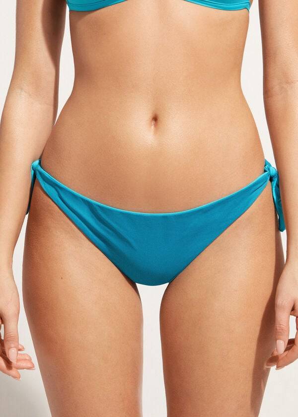 Calzedonia Bow Brazilian Indonesia Eco Bikinibroekjes Dames Turquoise | NL2889UT