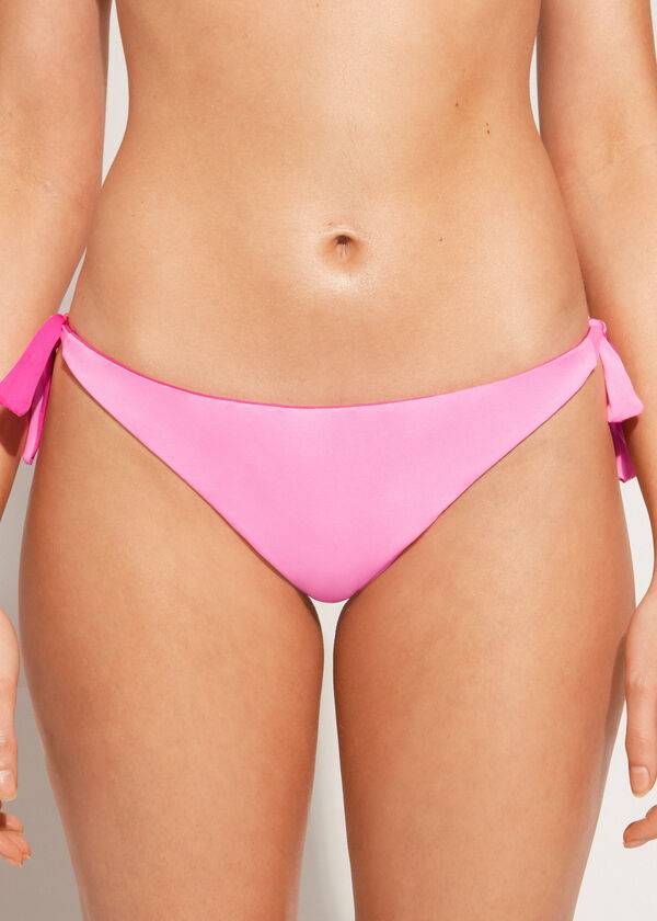 Calzedonia Bow Brazilian Indonesia Eco Bikinibroekjes Dames Roze | NL2890YU