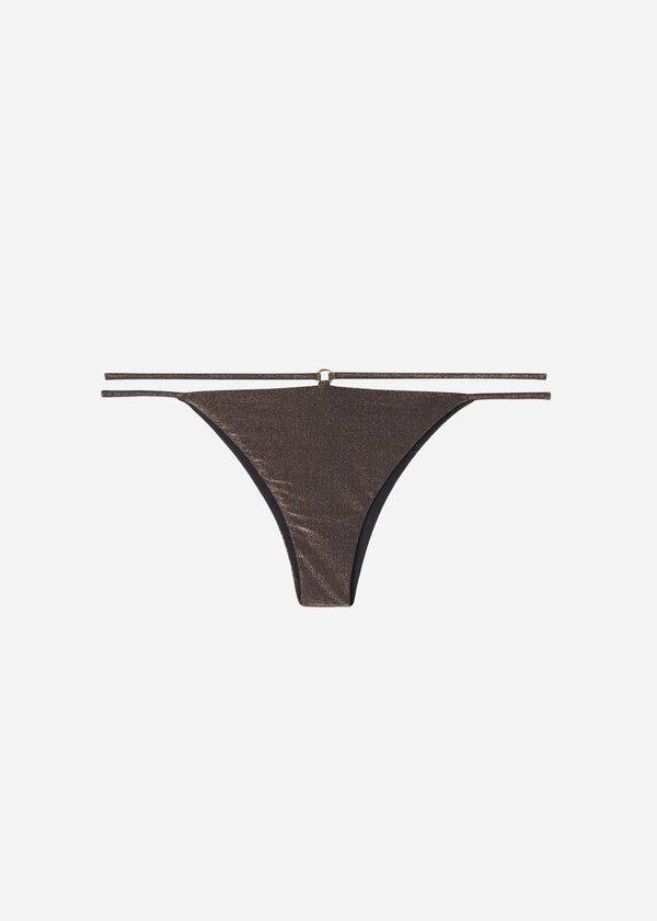 Calzedonia Brazilian Side String Hollywood Bikinibroekjes Dames Zwart | NL2871NB