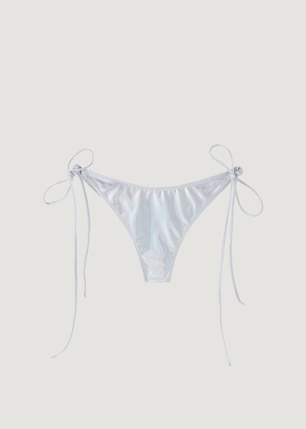 Calzedonia Brazilian Side Tie Daytona Bikinibroekjes Dames Zilver | NL2869QZ