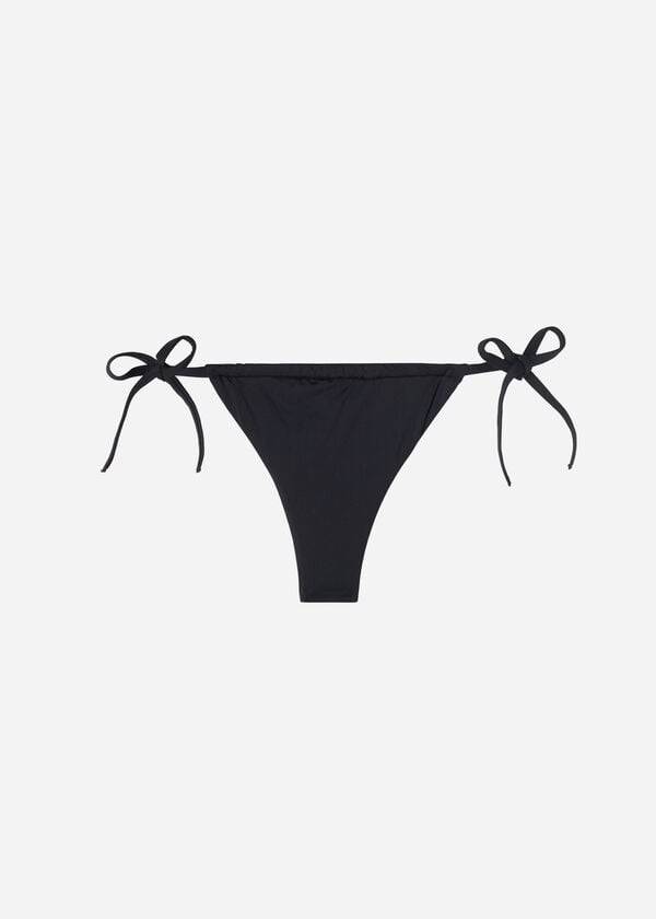 Calzedonia Brazilian String Bikinibroekjes Dames Zwart | NL2867EX