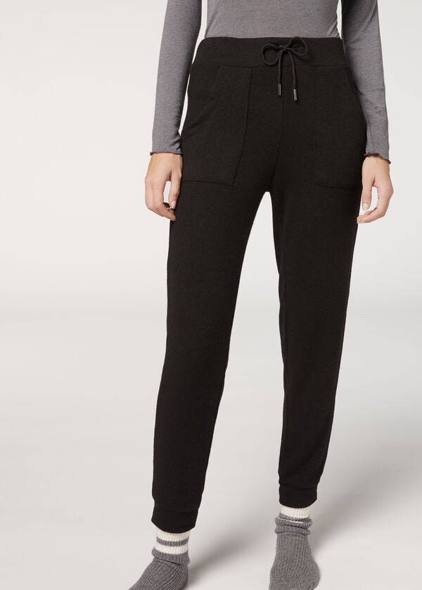 Calzedonia Cashmere Blend Stretch Broek Dames Zwart | NL1477BC