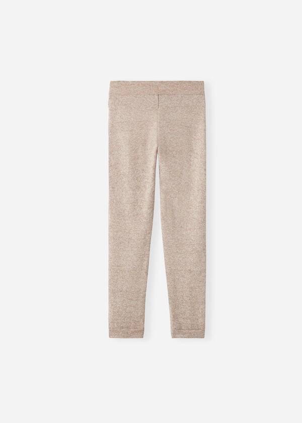 Calzedonia Cashmere Blend Stretch Sport Leggings Kinderen Beige | NL1069YU