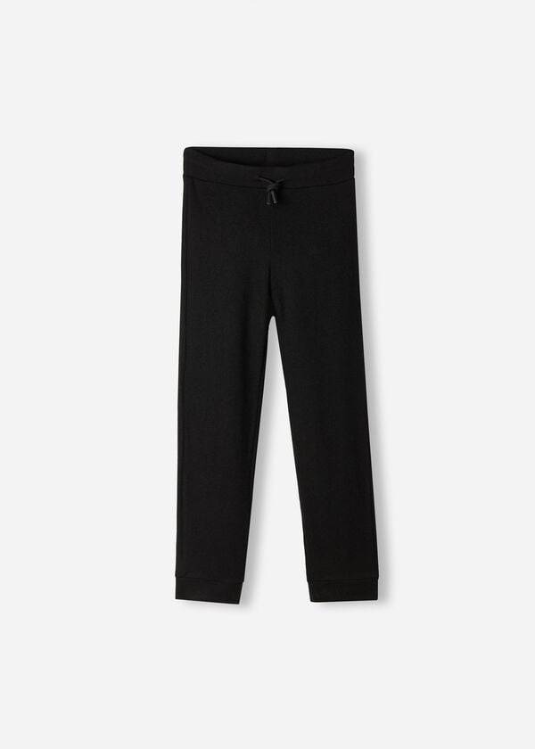 Calzedonia Cashmere Blend Stretch Sport Leggings Kinderen Zwart | NL1071IS