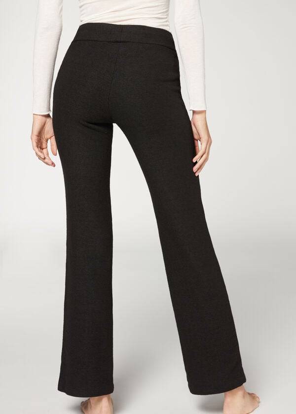 Calzedonia Cashmere Rechtdoor Broek Dames Zwart | NL1471KI