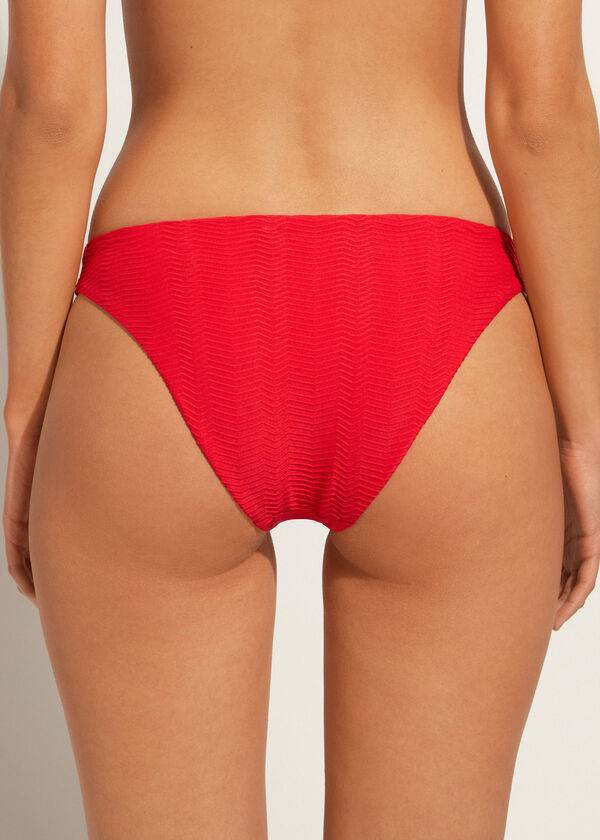 Calzedonia Chevron Casablanca Bikinibroekjes Dames Rood | NL2842PQ