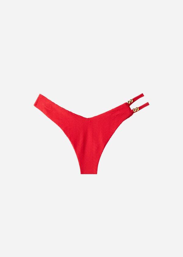 Calzedonia Chevron High-Cut Brazilian Casablanca Bikinibroekjes Dames Rood | NL2838FM