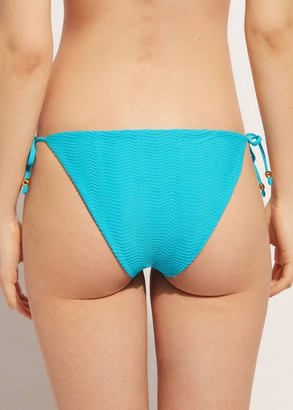 Calzedonia Chevron String Casablanca Bikinibroekjes Dames Turquoise Groen | NL2833KI