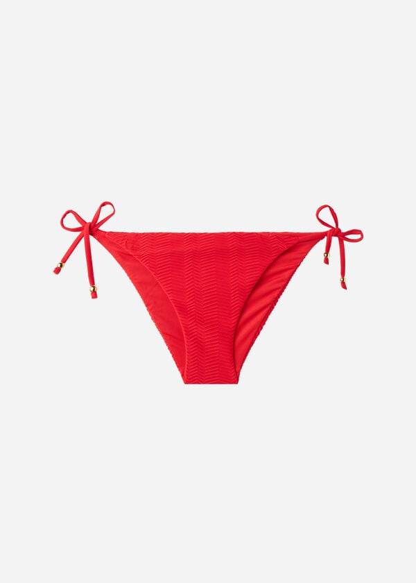 Calzedonia Chevron String Casablanca Bikinibroekjes Dames Rood | NL2834JJ