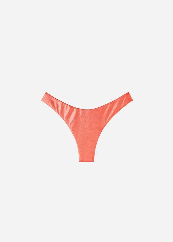 Calzedonia Coated-Effect High-Cut Brazilian Antigua Bikinibroekjes Dames Koraal Oranje | NL2827BC