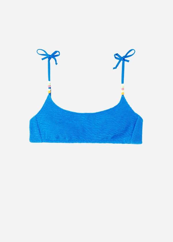 Calzedonia Crinkled Tank-Stijl San Diego Bikinitopjes Dames Blauw | NL2487XF