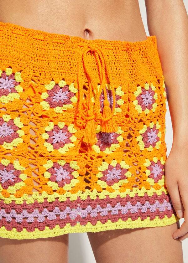 Calzedonia Crochet Skirt Cover-ups Dames Oranje | NL2061PQ