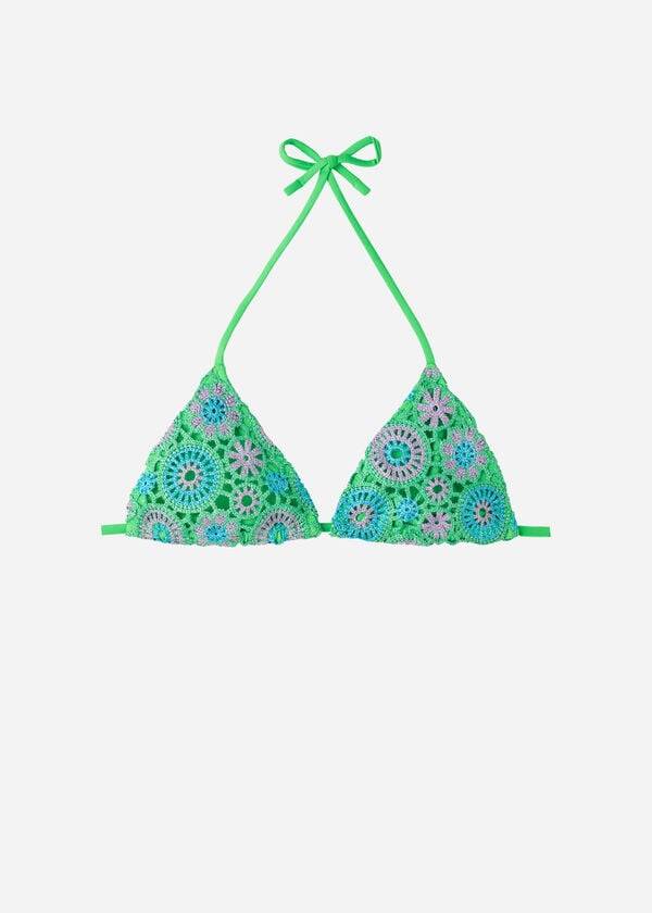 Calzedonia Crochet Triangle String Capri Bikinitopjes Dames Groen | NL2486CE