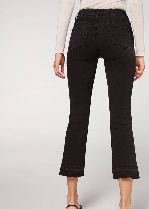 Calzedonia Cropped Flare Jeans Dames Grijs | NL1629ZG