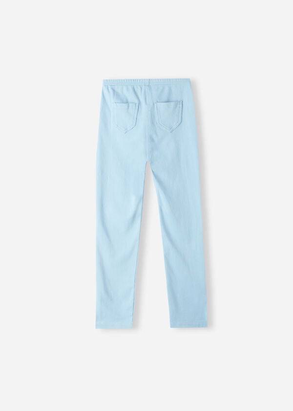 Calzedonia Denim jeggings Leggings Kinderen Turquoise | NL1061BC