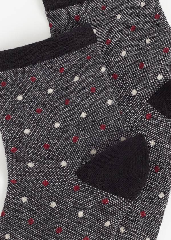 Calzedonia Dot-Pattern Kort Sokken Dames Zwart | NL1762VD