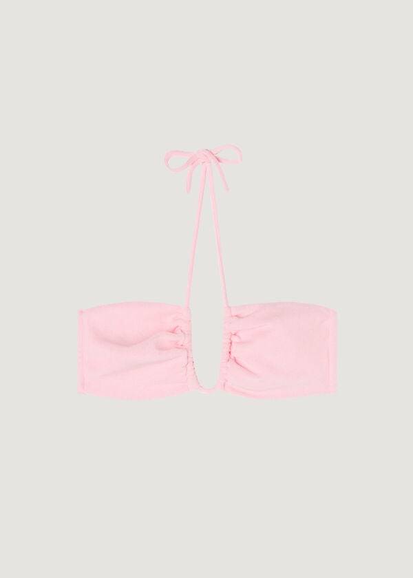 Calzedonia Drawstring Bandeau Beverly Hills Eco Bikinitopjes Dames Roze | NL2482MA