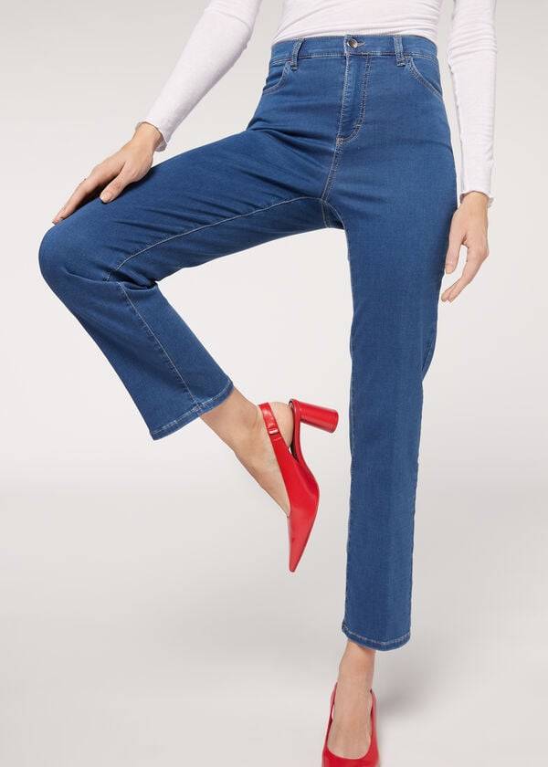 Calzedonia Eco Comfort Jeans Dames Blauw | NL1622DN