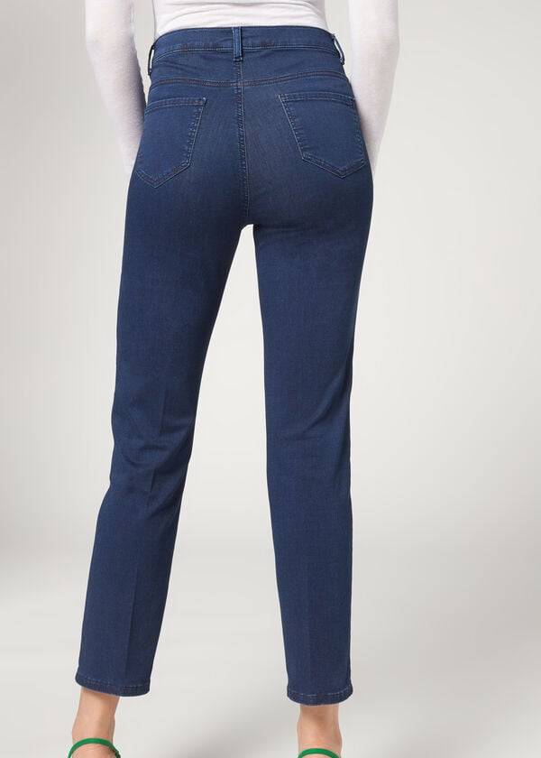 Calzedonia Eco Comfort Jeans Dames Donkerblauw | NL1623FM