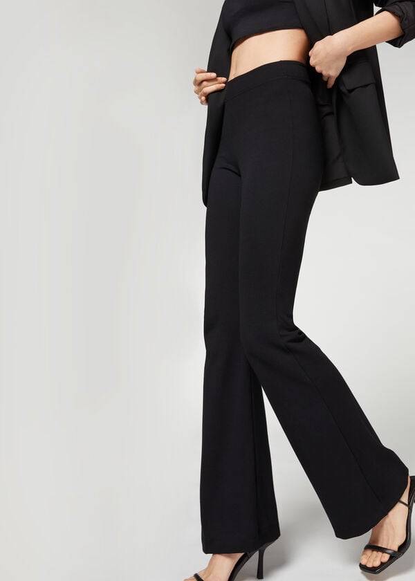 Calzedonia Flared Broek Dames Zwart | NL1461IS