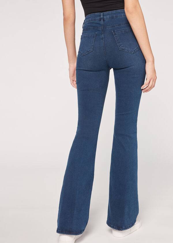 Calzedonia Flared Jeans Dames Blauw | NL1598GL