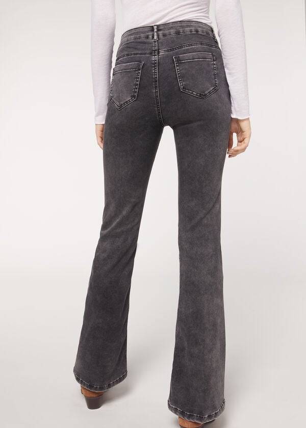 Calzedonia Flared Jeans Dames Grijs | NL1596DN