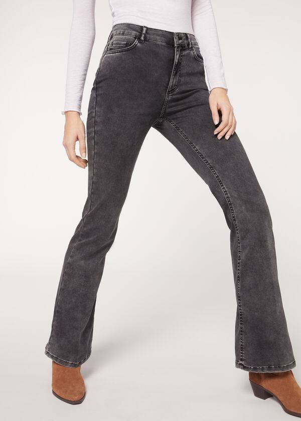 Calzedonia Flared Jeans Dames Grijs | NL1596DN