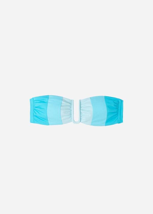 Calzedonia Gewatteerd Bandeau Azzorre Bikinitopjes Dames Turquoise | NL2407VD