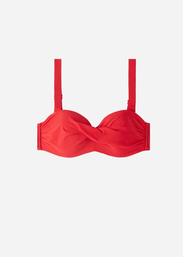 Calzedonia Gewatteerd Bandeau Indonesia Strapless Bikinitopjes Dames Rood | NL2379NB