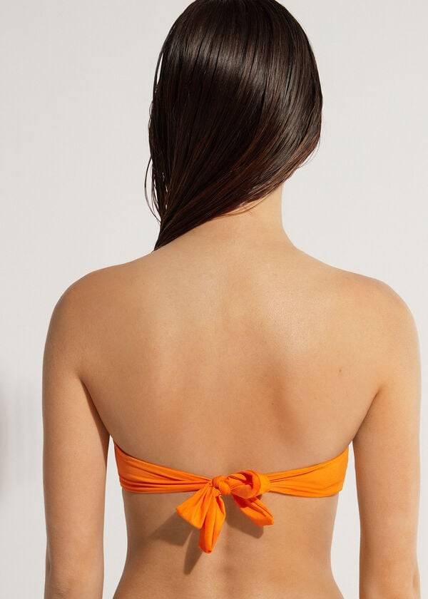 Calzedonia Gewatteerd Bandeau Indonesia Eco Strapless Bikinitopjes Dames Oranje | NL2382CE