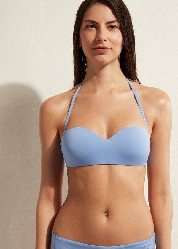 Calzedonia Gewatteerd Bandeau Indonesia Eco Bikinitopjes Dames Blauw | NL2397UT