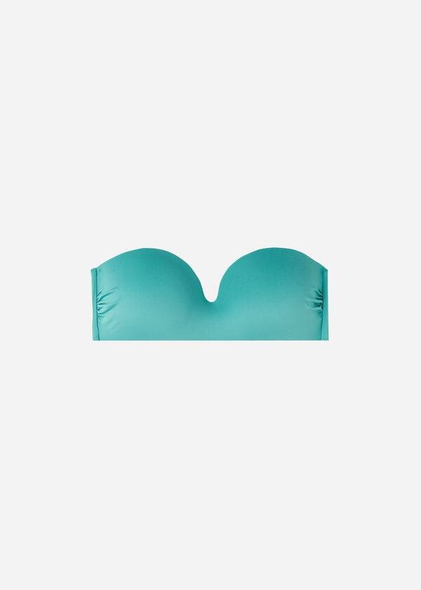 Calzedonia Gewatteerd Bandeau Indonesia Eco Bikinitopjes Dames Turquoise | NL2398YU