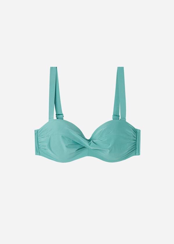 Calzedonia Gewatteerd Bandeau Indonesia Bikinitopjes Dames Turquoise | NL2404MA