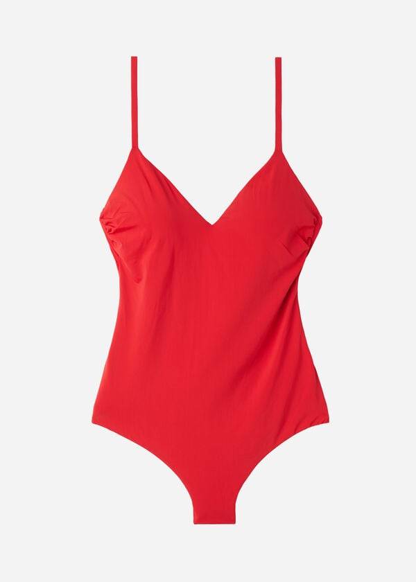 Calzedonia Gewatteerd One-Piece Indonesia Badpakken Dames Rood | NL2009PQ