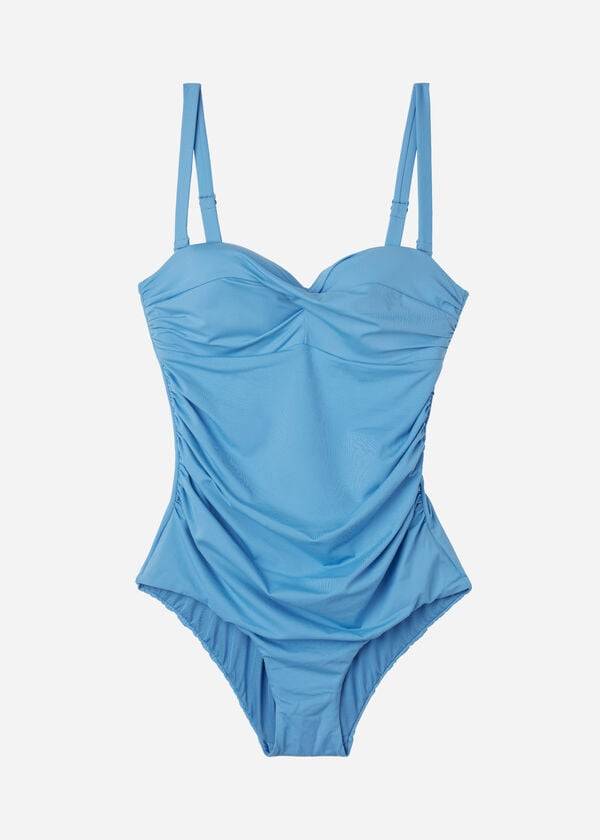 Calzedonia Gewatteerd One-Piece Roma Badpakken Dames Blauw | NL2005YU