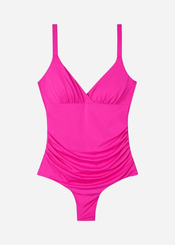 Calzedonia Gewatteerd One-Piece Shaping-Effect Indonesia Eco Badpakken Dames Roze | NL1997BC