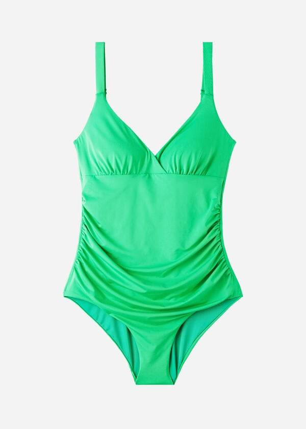 Calzedonia Gewatteerd One-Piece Shaping-Effect Indonesia Eco Badpakken Dames Groen | NL1998NB