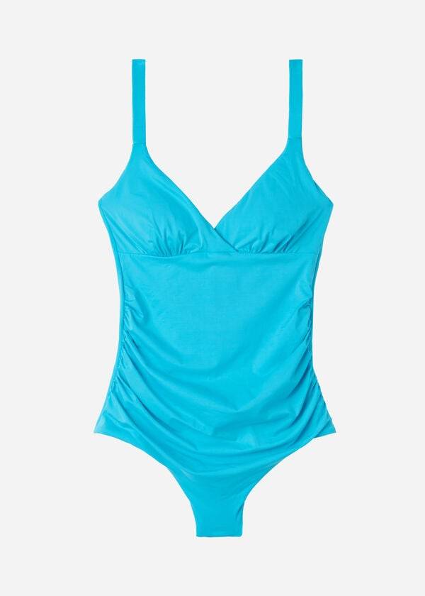 Calzedonia Gewatteerd One-Piece Shaping-Effect Indonesia Badpakken Dames Turquoise | NL2001WY