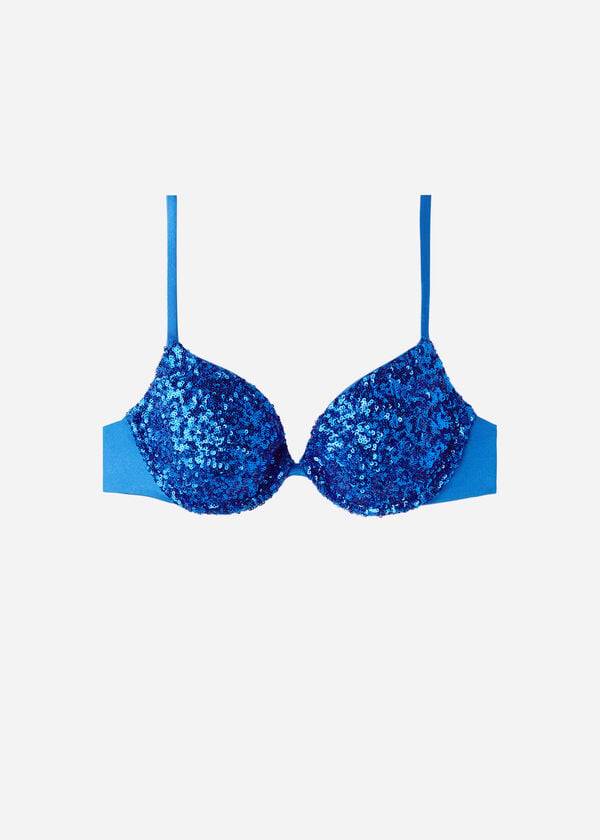 Calzedonia Gewatteerd Push-Up Cannes rosa Bikinitopjes Dames Blauw | NL2346YU