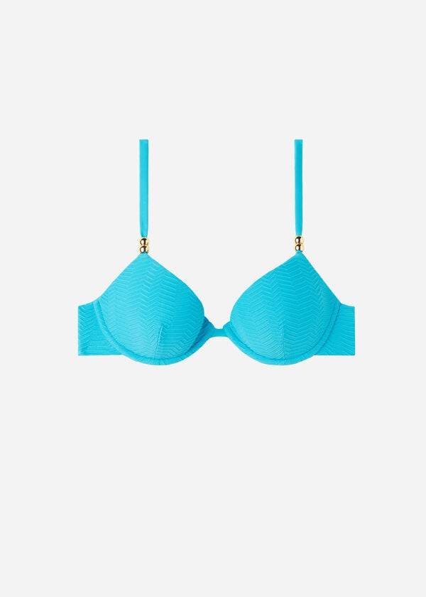 Calzedonia Gewatteerd Push-Up Casablanca Bikinitopjes Dames Turquoise | NL2342PQ