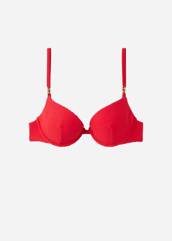 Calzedonia Gewatteerd Push-Up Casablanca Bikinitopjes Dames Rood | NL2344IS