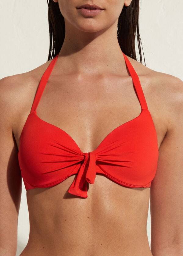 Calzedonia Gewatteerd Push Up Indonesia Eco Sexy Bikinitopjes Dames Rood | NL2360KI